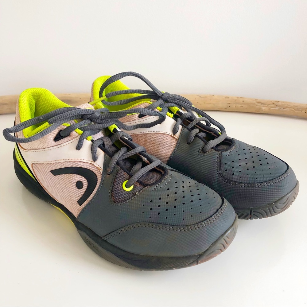 Head Revolt Pro Junior Tennis Shoe Grey Neon Yellow Size US 7 EUR 39 Kids